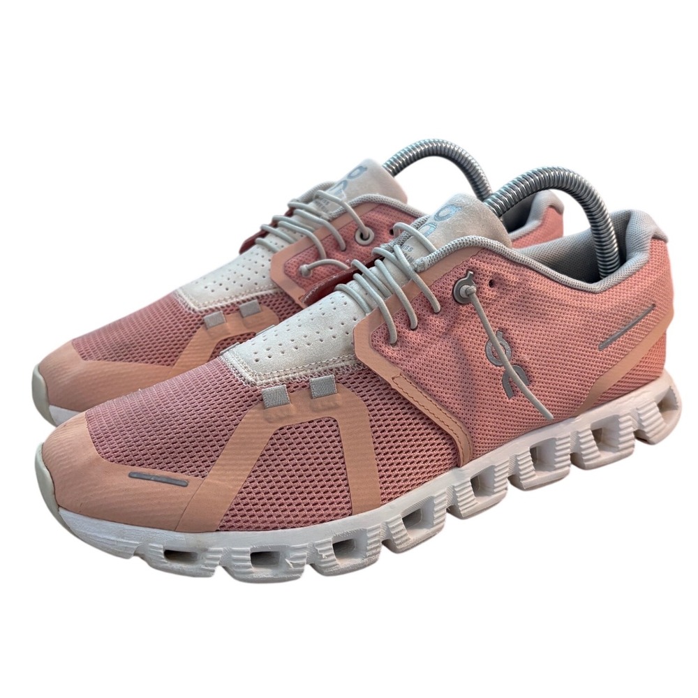 On Cloud 5 Running Shoes Rose Shell Pink Womens Size 9 59.98556 Low Top Sneaker